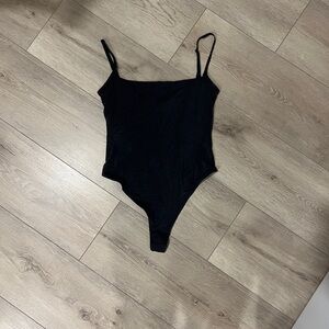 Lululemon Black Spaghetti Strap Bodysuit